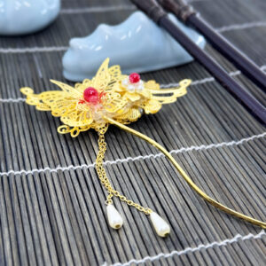 Golden Butterfly Grace Hairpin
