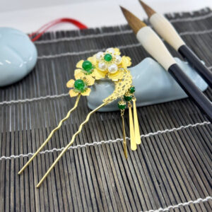 Emerald Bloom Hairpin
